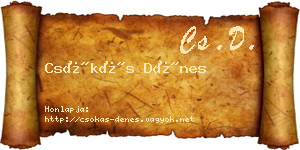 Csókás Dénes névjegykártya