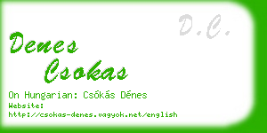 denes csokas business card