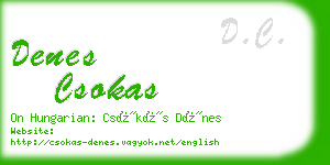 denes csokas business card